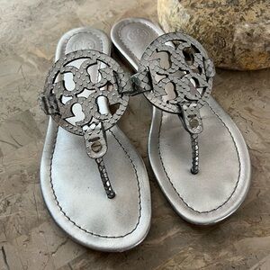 Tory Burch Silver Women's Sandals